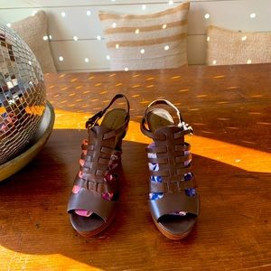 Tahari, brand new, size 8, chocolate brown leather